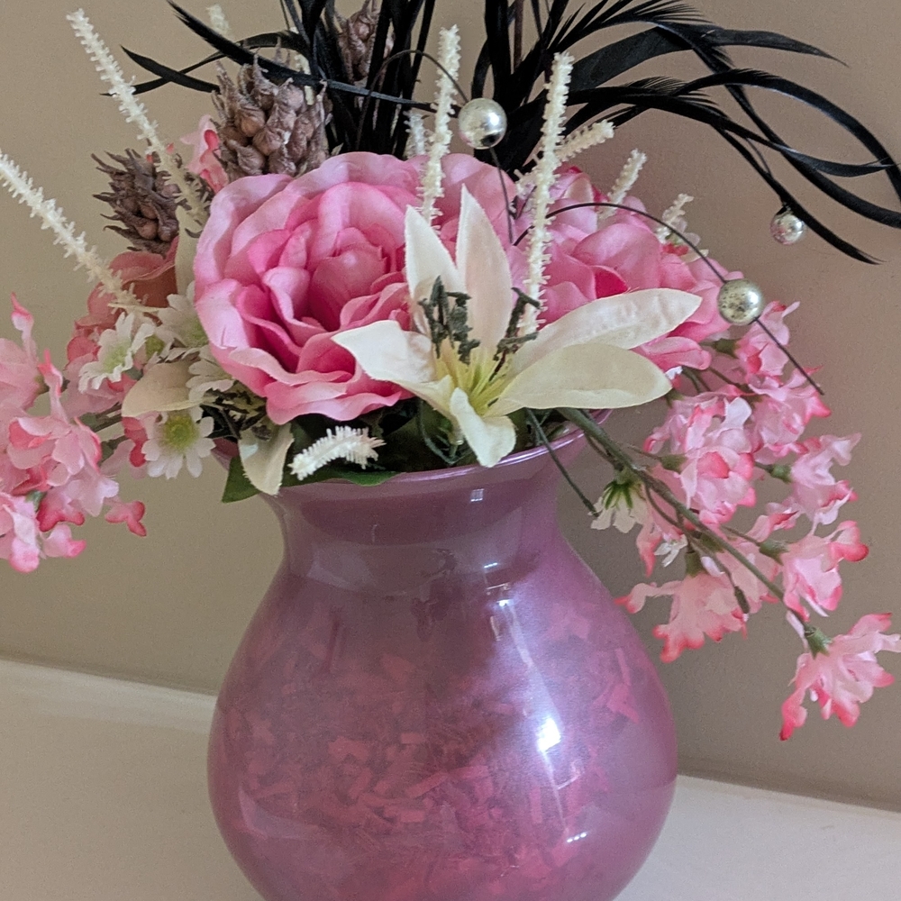 Elegant Pink Floral Vase Arrangement